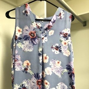 Floral sleeveless blouse